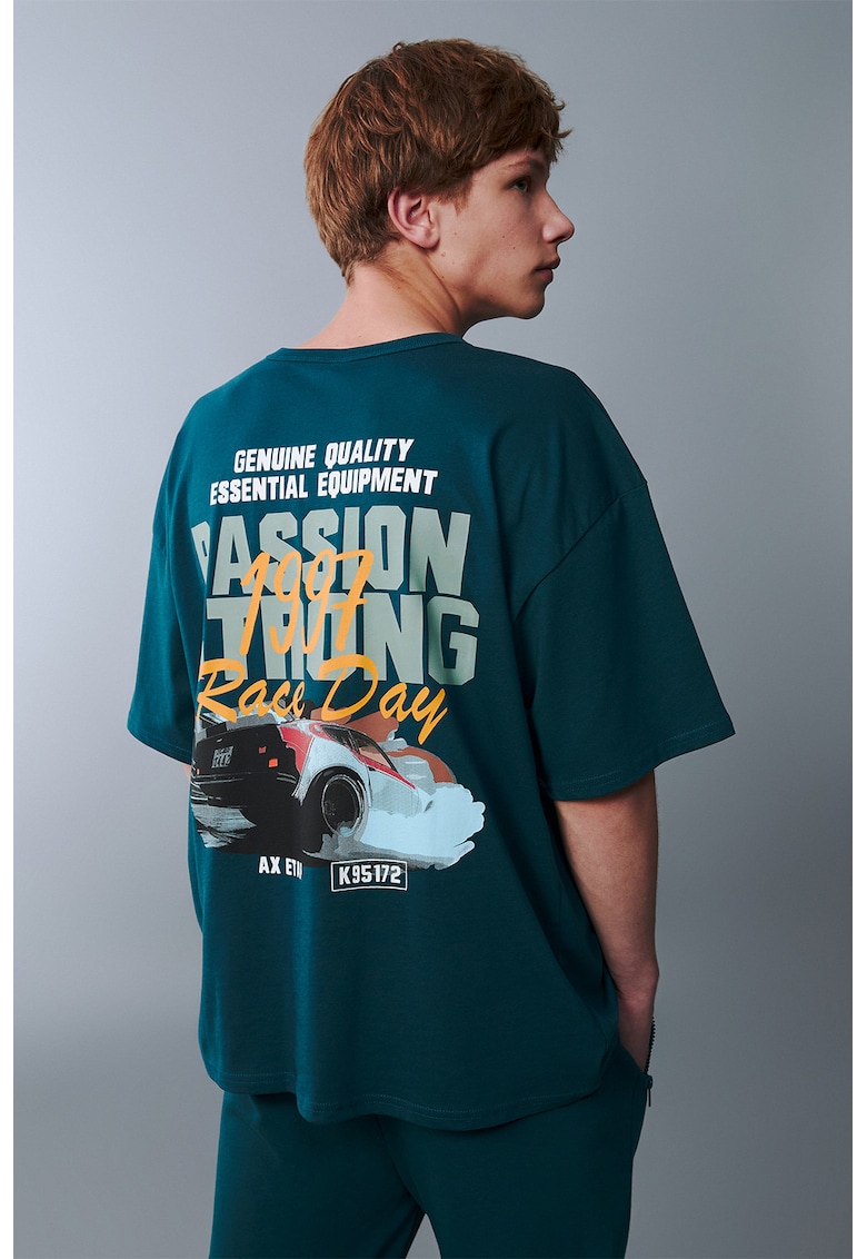 Tricou lejer de bumbac cu imprimeu