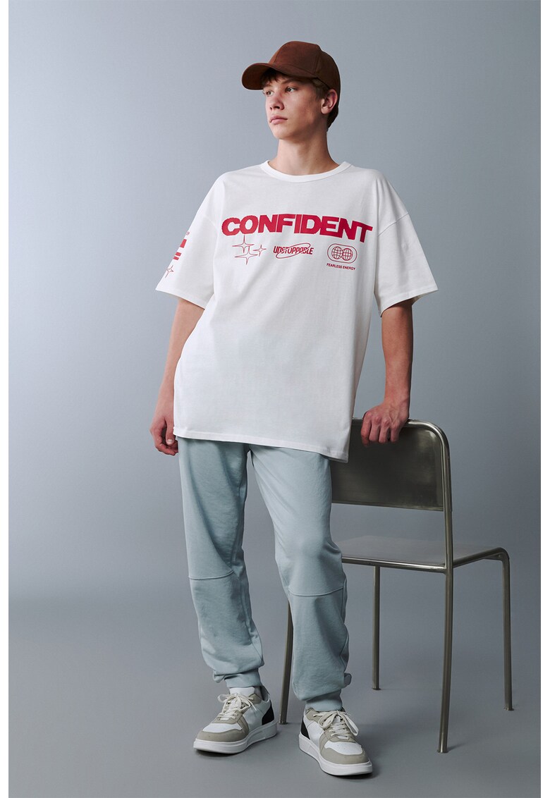 Pantaloni de trening cu buzunare cu fermoar - Albastru glaciar