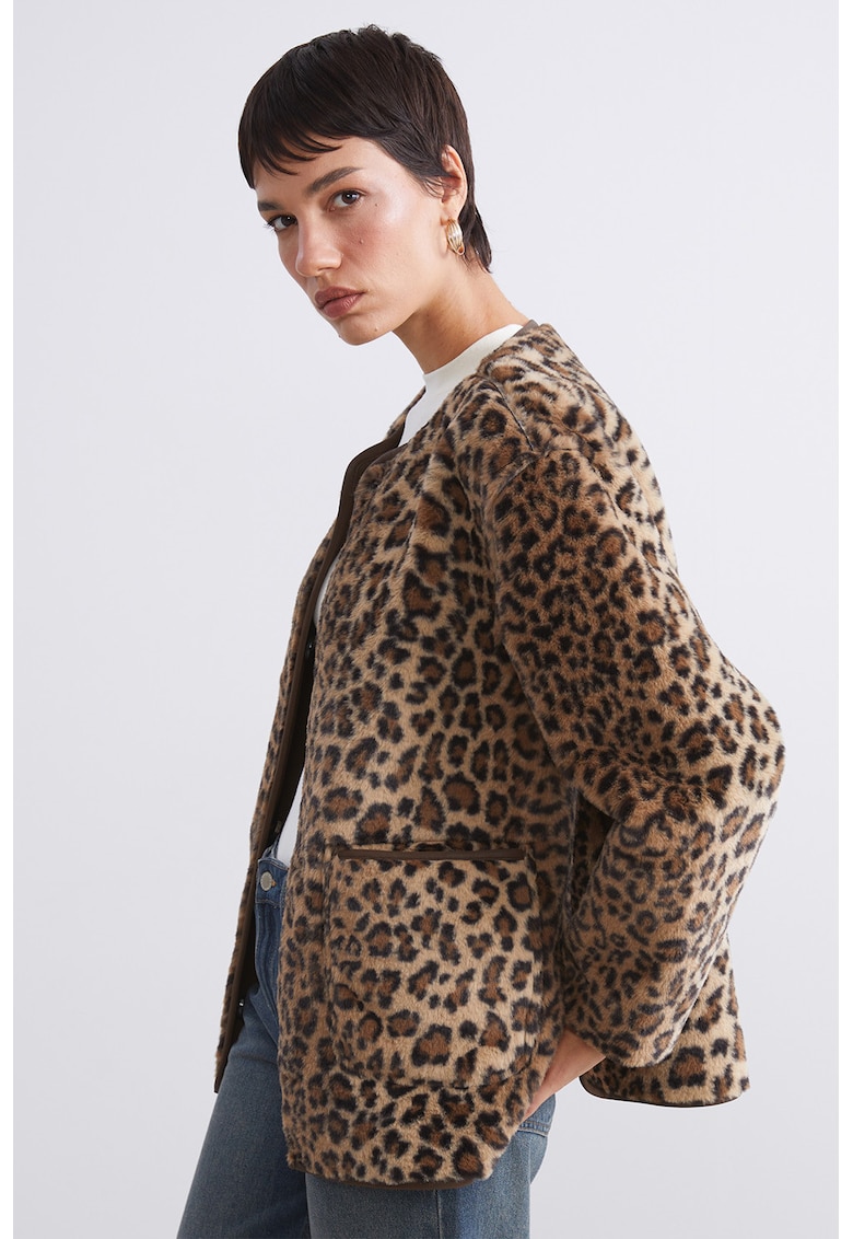 Palton reversibil de blana sintetica