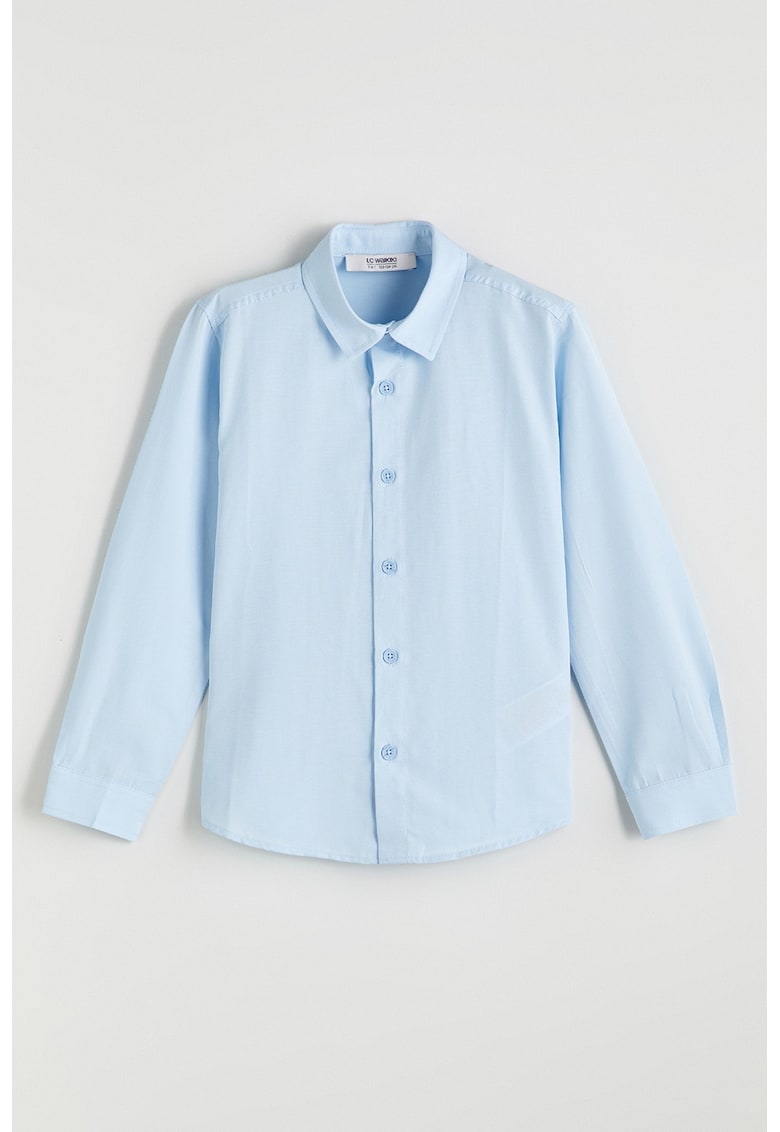 Camasa uni cu maneci lungi - Albastru deschis
