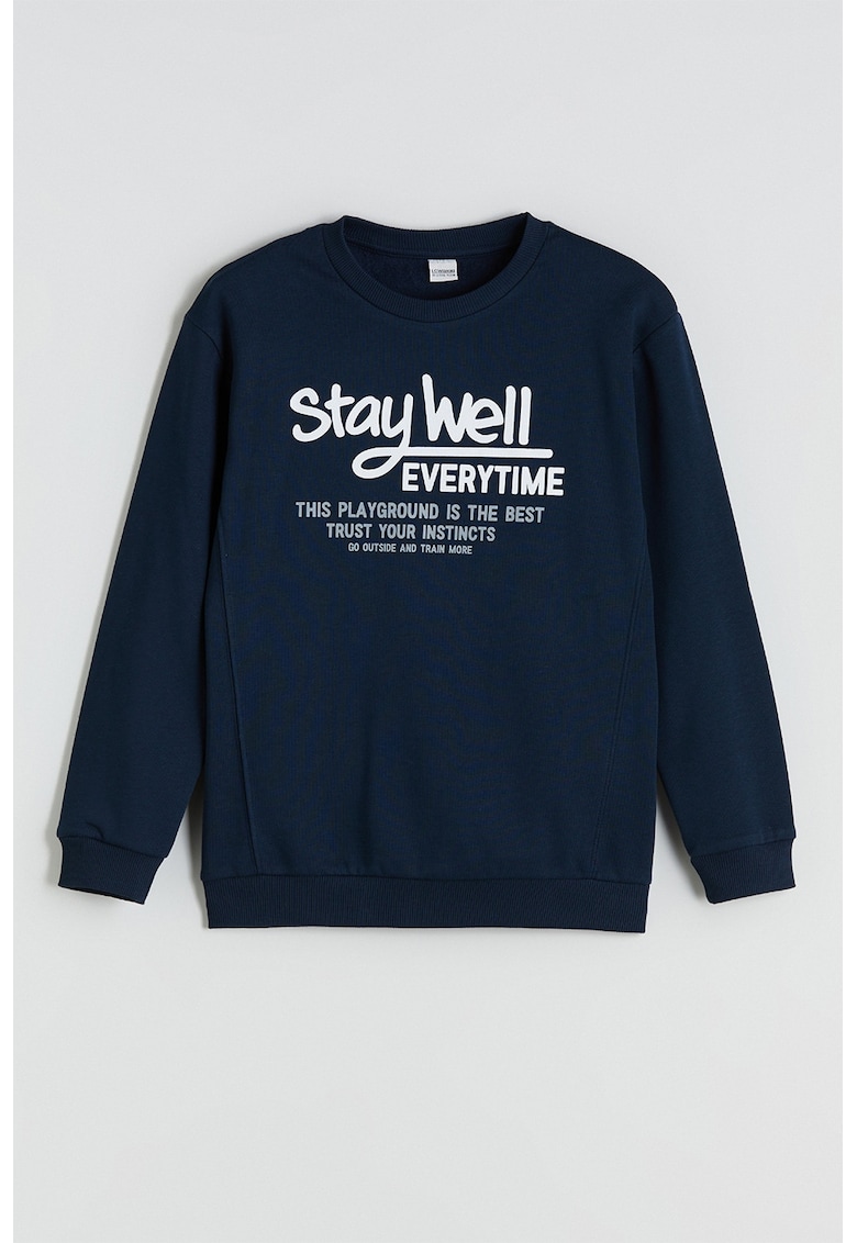 Bluza de trening din amestec de bumbac cu imprimeu