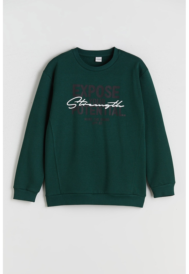 Bluza de trening din amestec de bumbac cu imprimeu