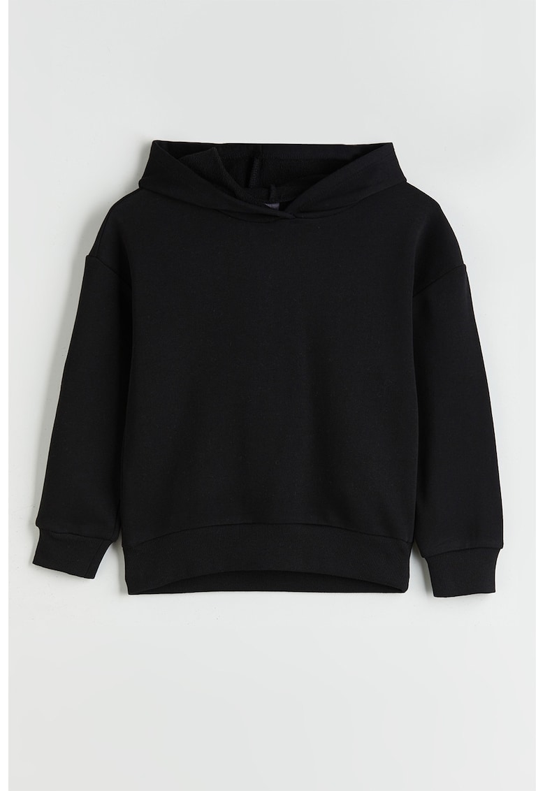 Hanorac uni cu mansete elastice si terminatie