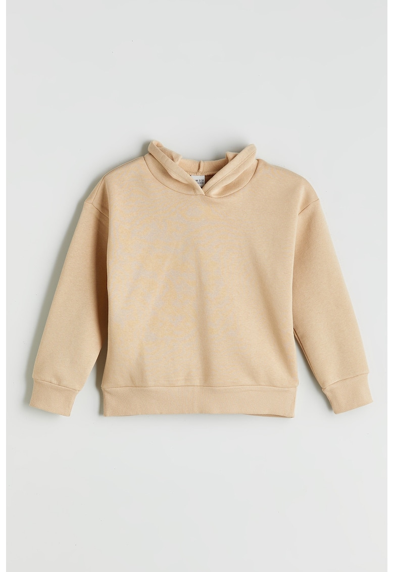 Hanorac din amestec de bumbac cu model uni