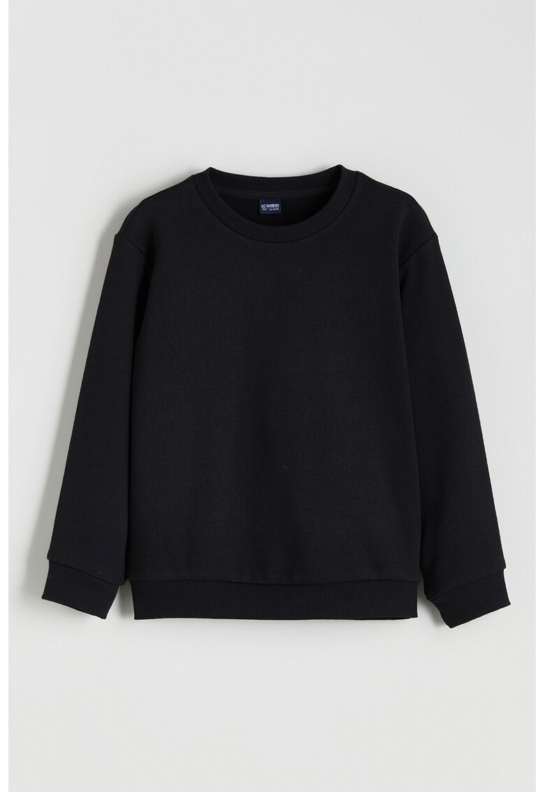 Bluza uni de trening cu mansete elastice si terminatie