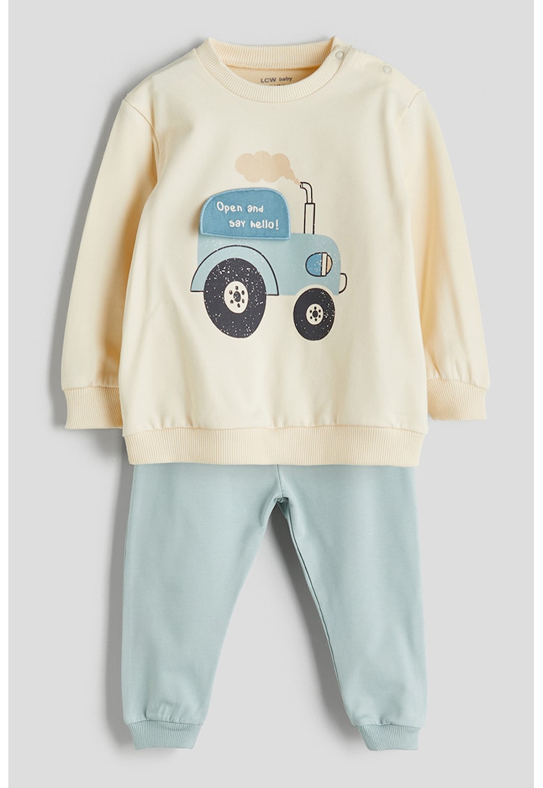 Set de bluza si pantaloni cu imprimeu - 2 piese