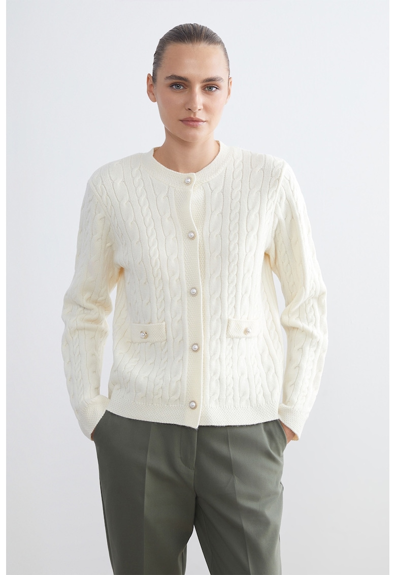 Cardigan cu model torsade