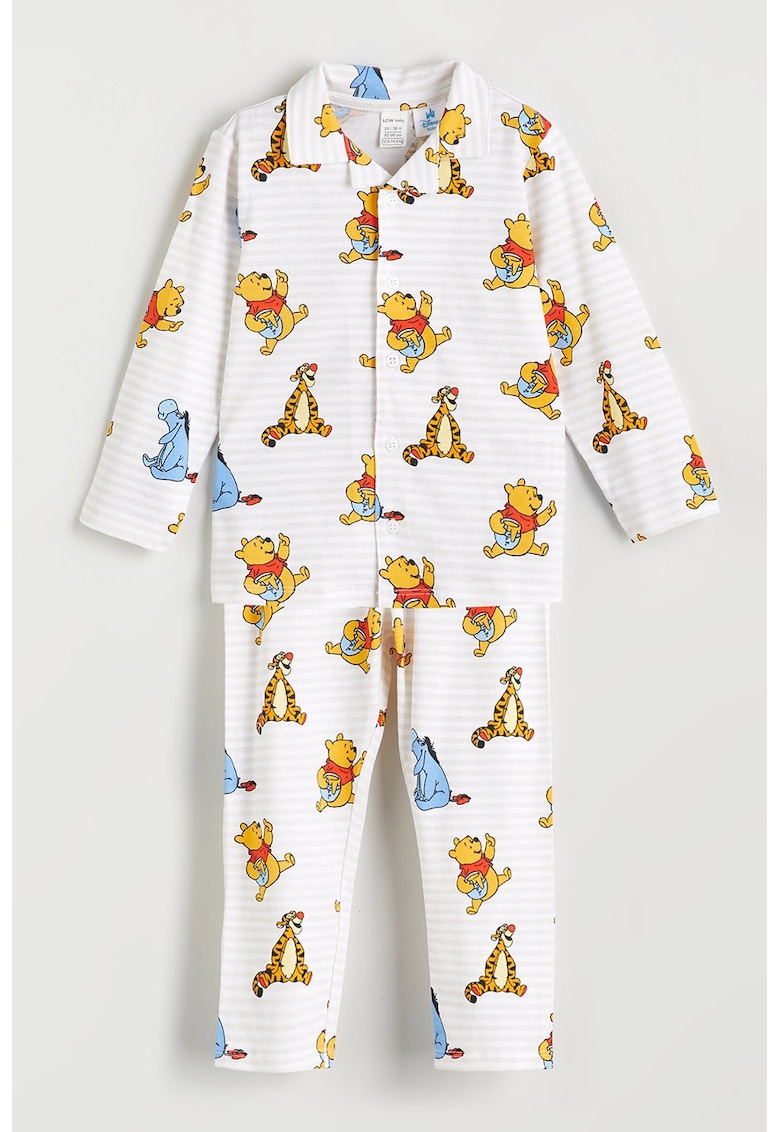 Pijama de bumbac cu nasturi si imprimeu