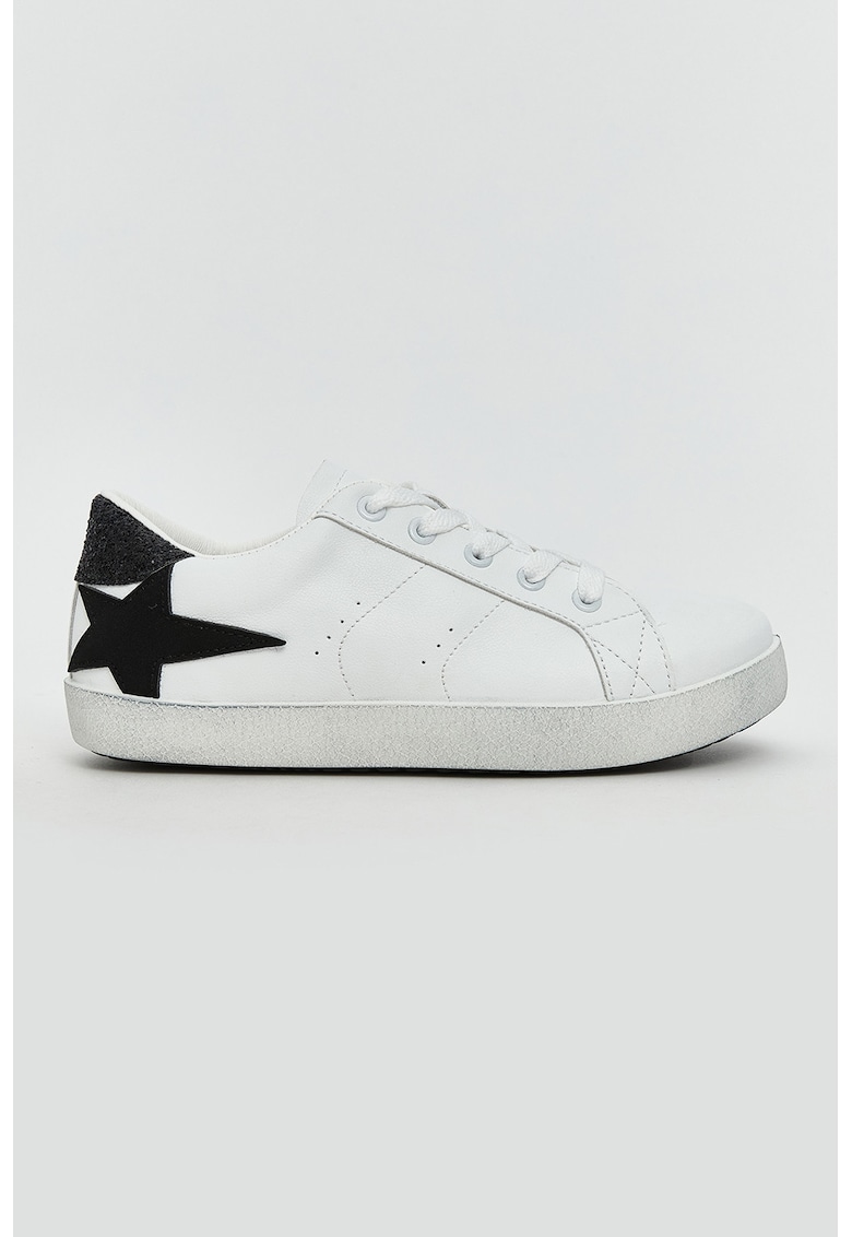 Pantofi sport de piele ecologica cu detalii stralucitoare