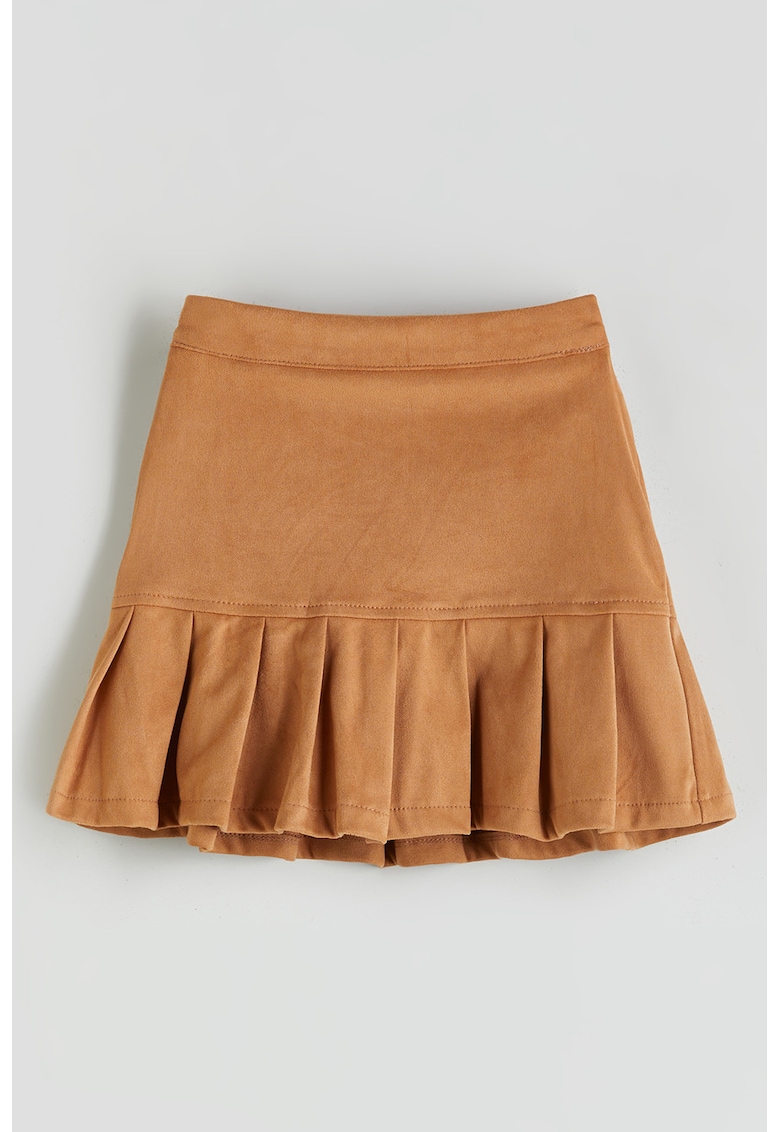 Fusta mini plisata cu talie elastica