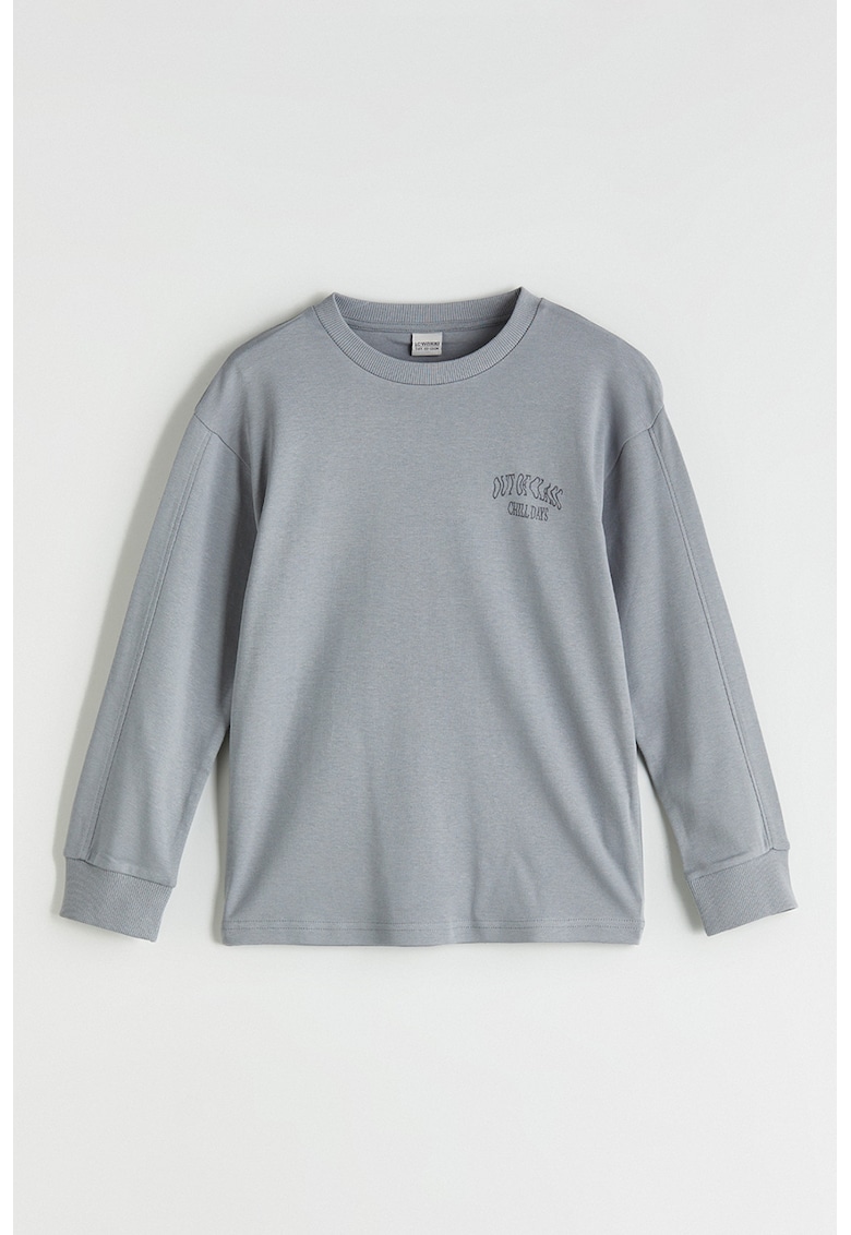 Bluza de trening din bumbac cu maneci cazute