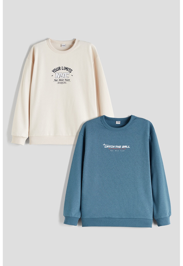 Set de bluze de trening cu imprimeu - 2 piese