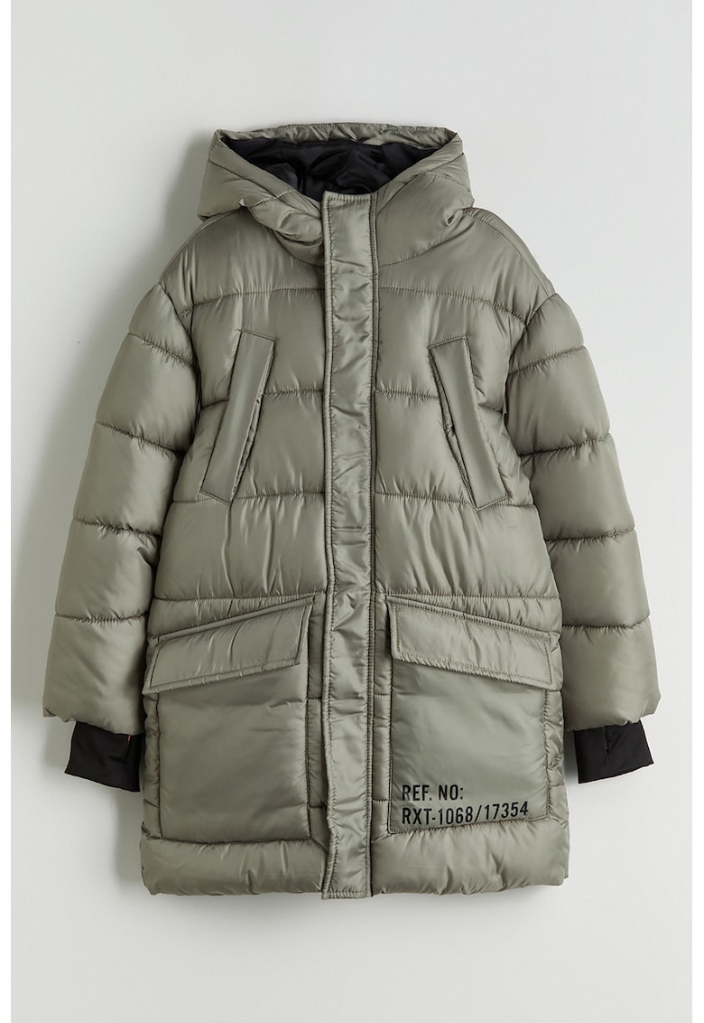 Geaca lejera cu vatelina si gluga - Kaki