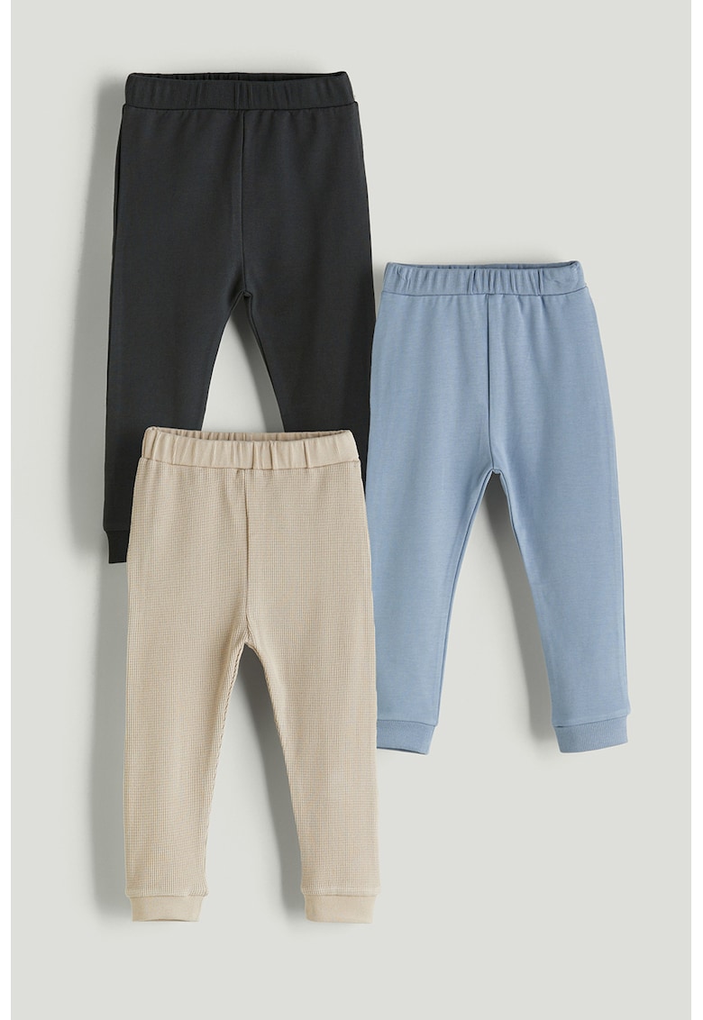 Set de pantaloni de trening cu model uni - 3 perechi