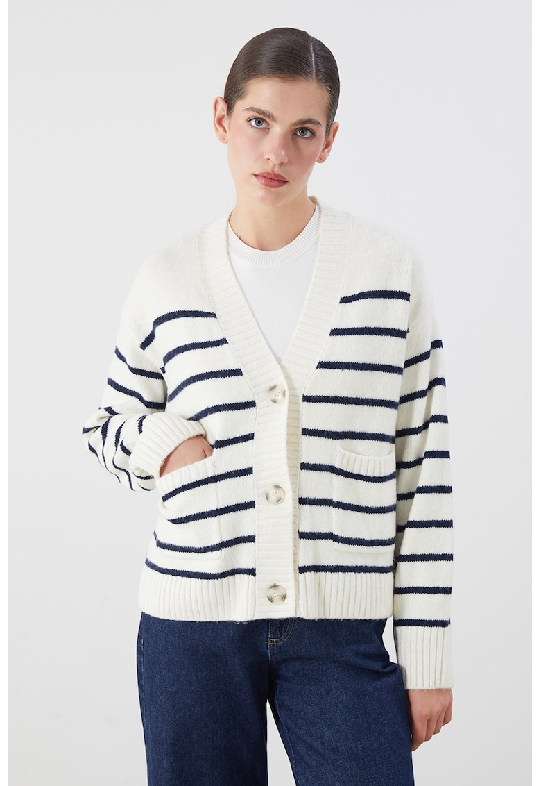 Cardigan lejer cu decolteu in V