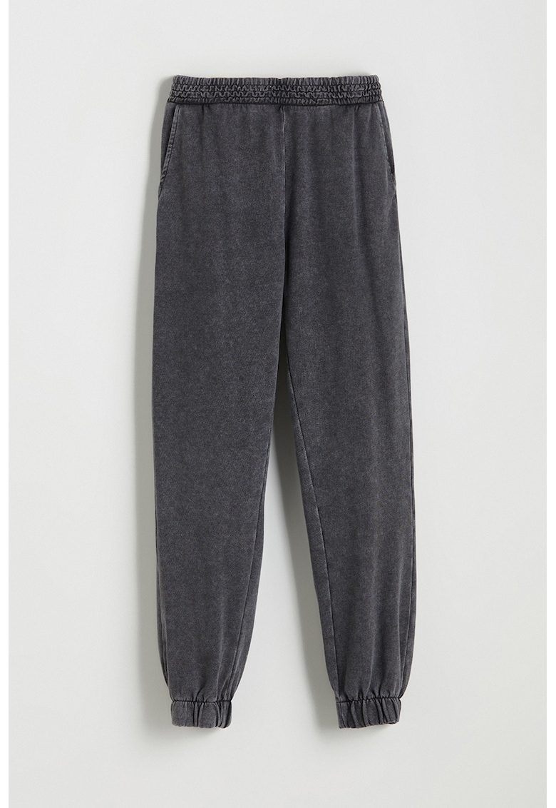 Pantaloni de trening cu croiala conica si talie elastica