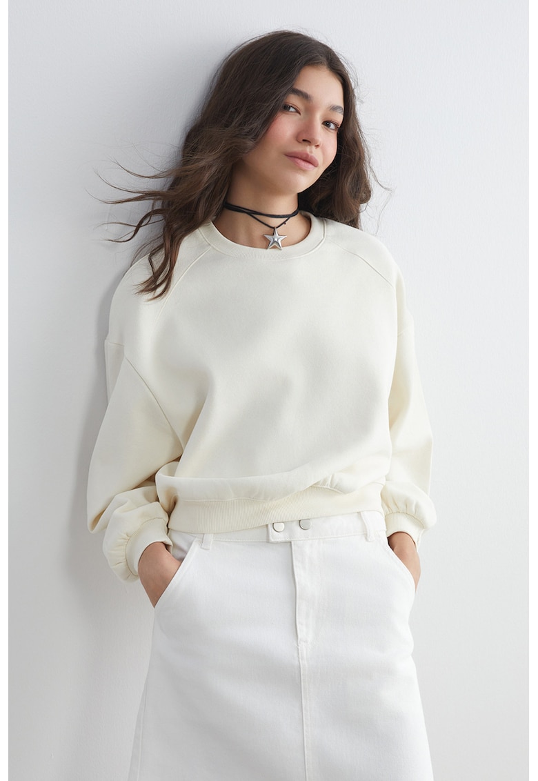 Bluza de trening lejera cu maneci raglan