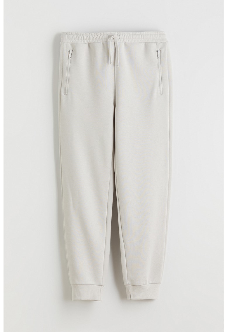 Pantaloni de trening din amestec de bumbac cu talie elastica