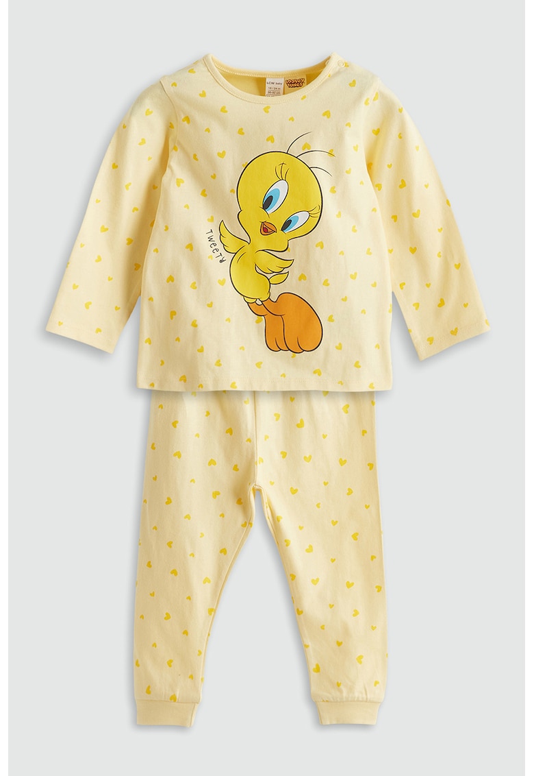 Pijama cu pantaloni lungi si imprimeu Tweety