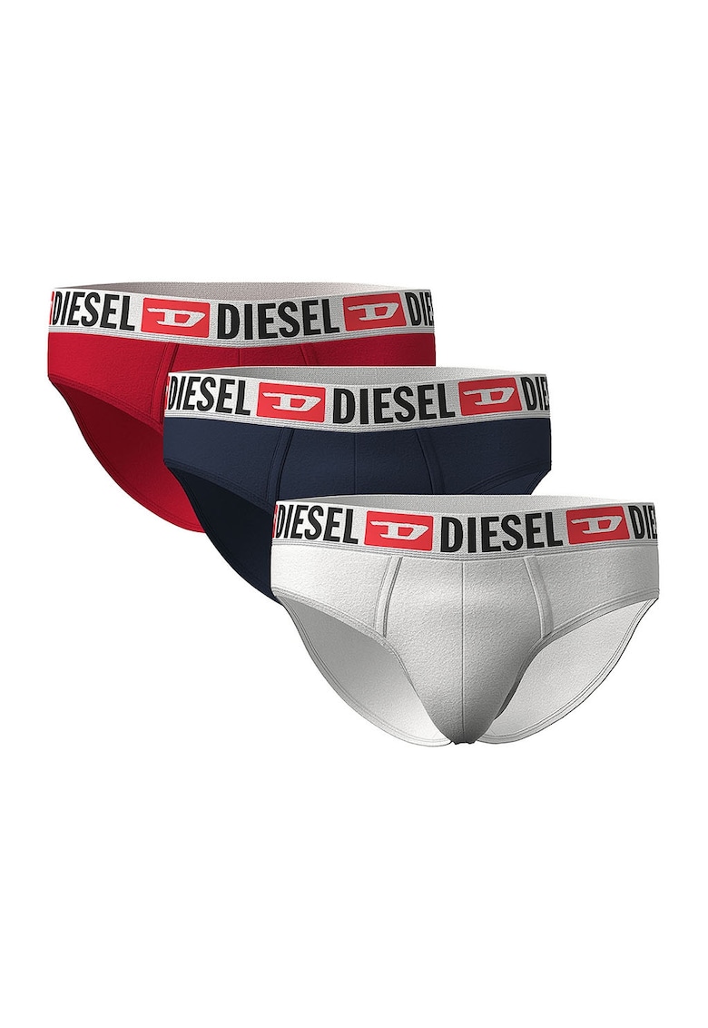 Set de chiloti cu banda logo in talie Andre - 3 perechi Set de chiloti cu banda logo in talie Andre - 3 perechi