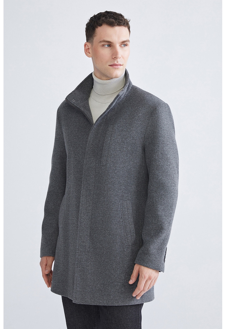 Palton cu buzunare oblice