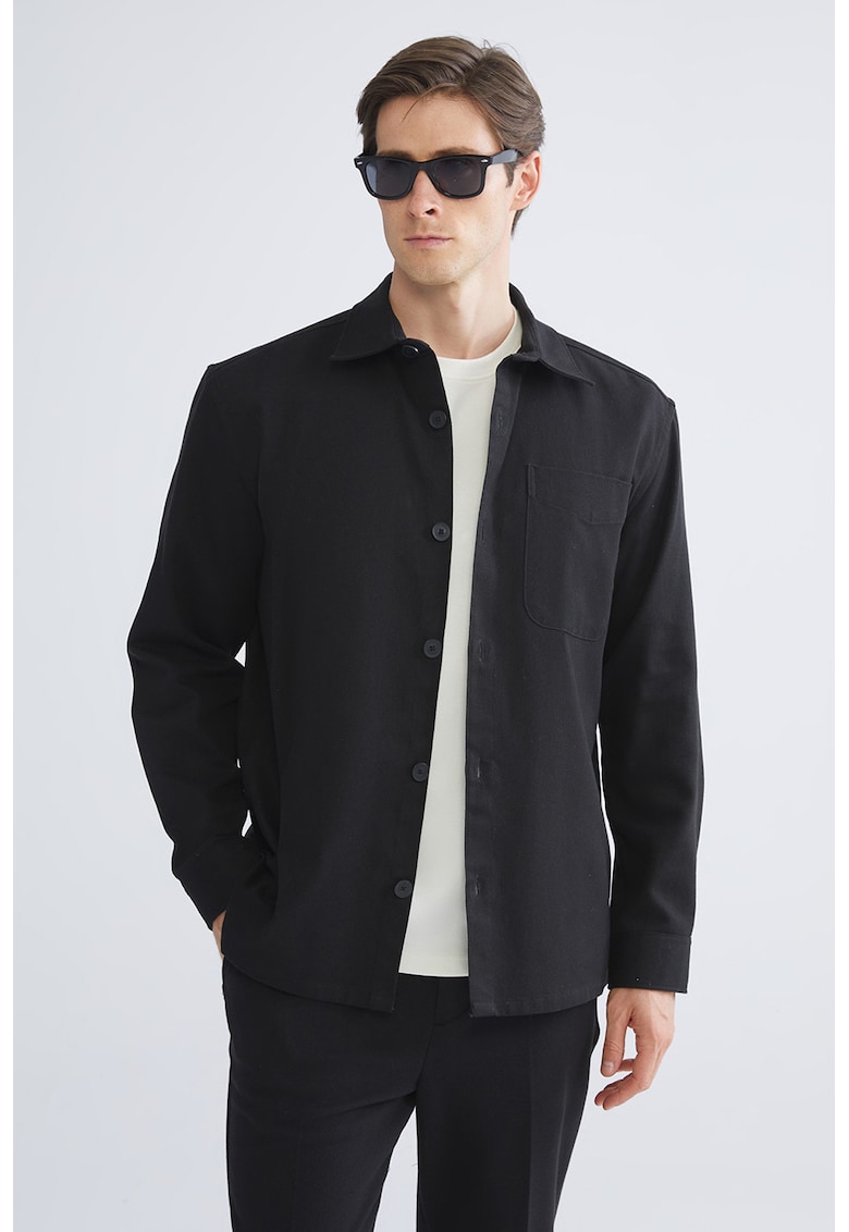 Jacheta-camasa de bumbac cu nasturi