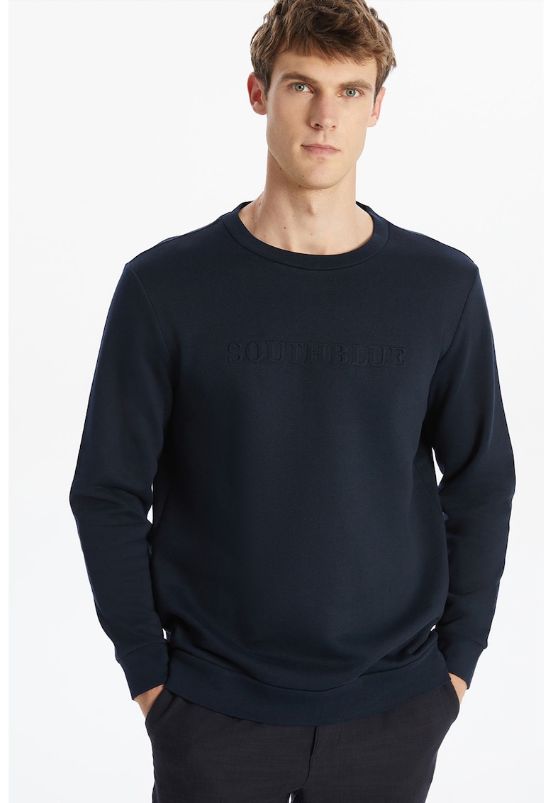 Bluza de trening cu text in relief pe partea din fata