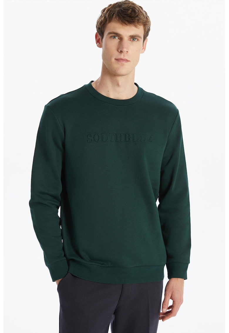 Bluza de trening cu text in relief pe partea din fata Bluza de trening cu text in relief pe partea din fata