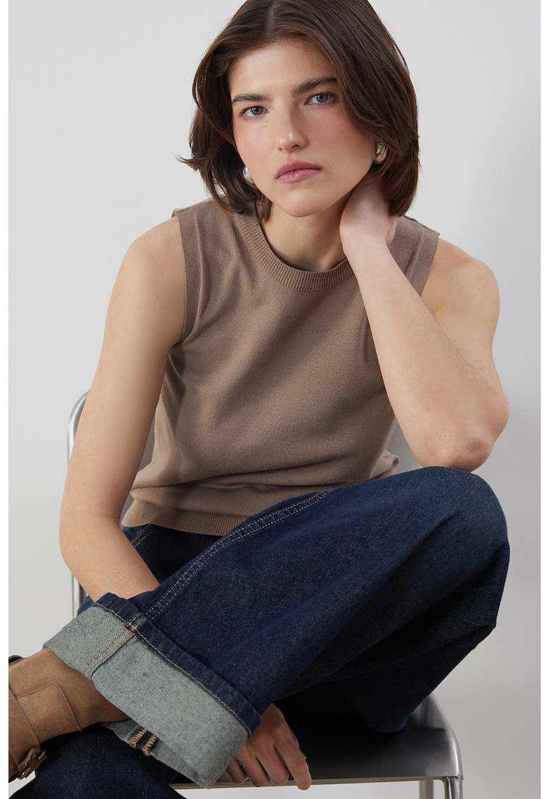 Top slim fit tricotat fin