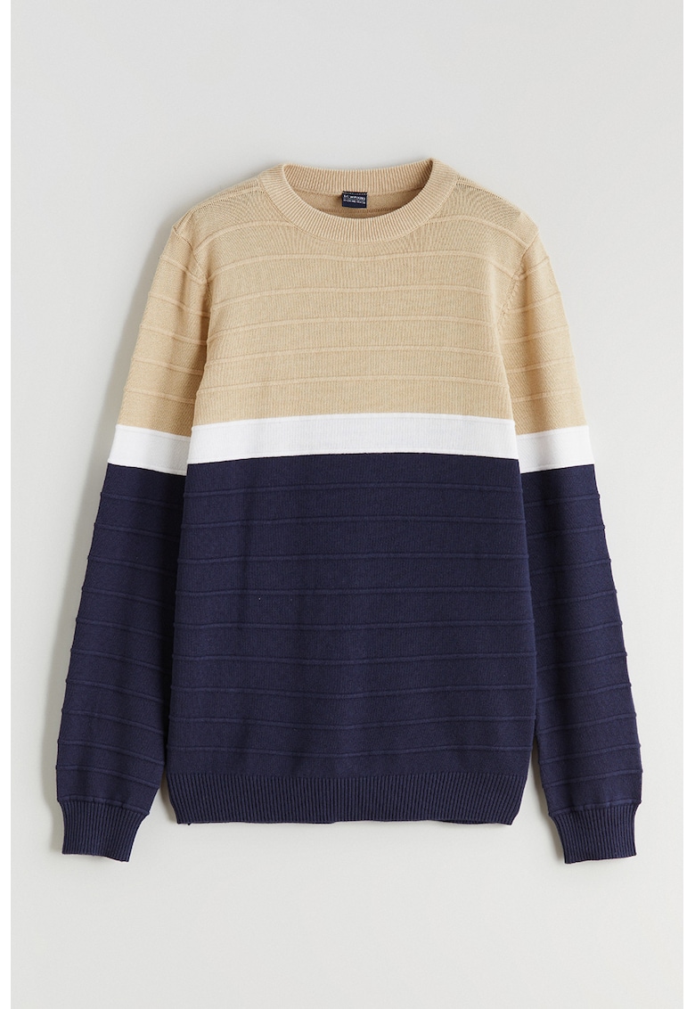 Pulover din tricot cu aspect texturat