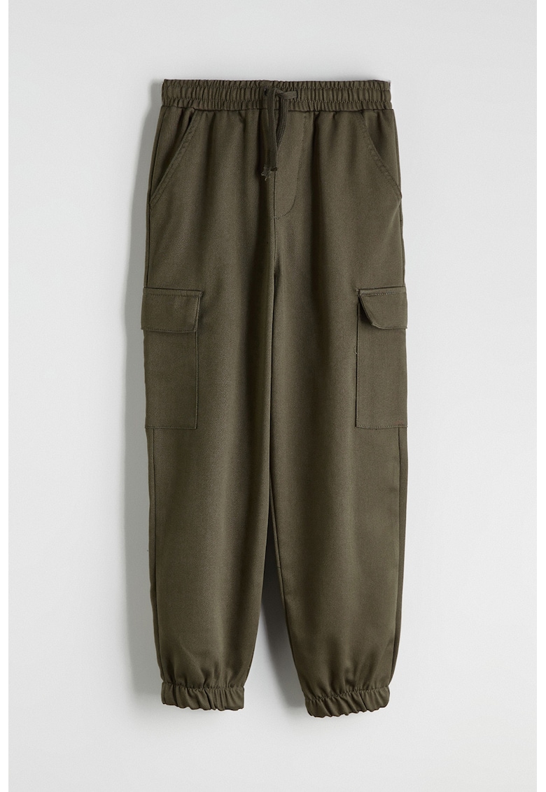 Pantaloni jogger cargo cu snur