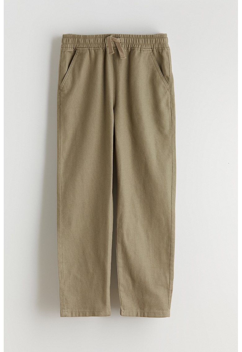 Pantaloni din amestec de in cu snur Pantaloni din amestec de in cu snur