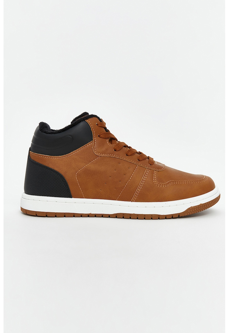 Pantofi sport din piele ecologica - Negru/Maro