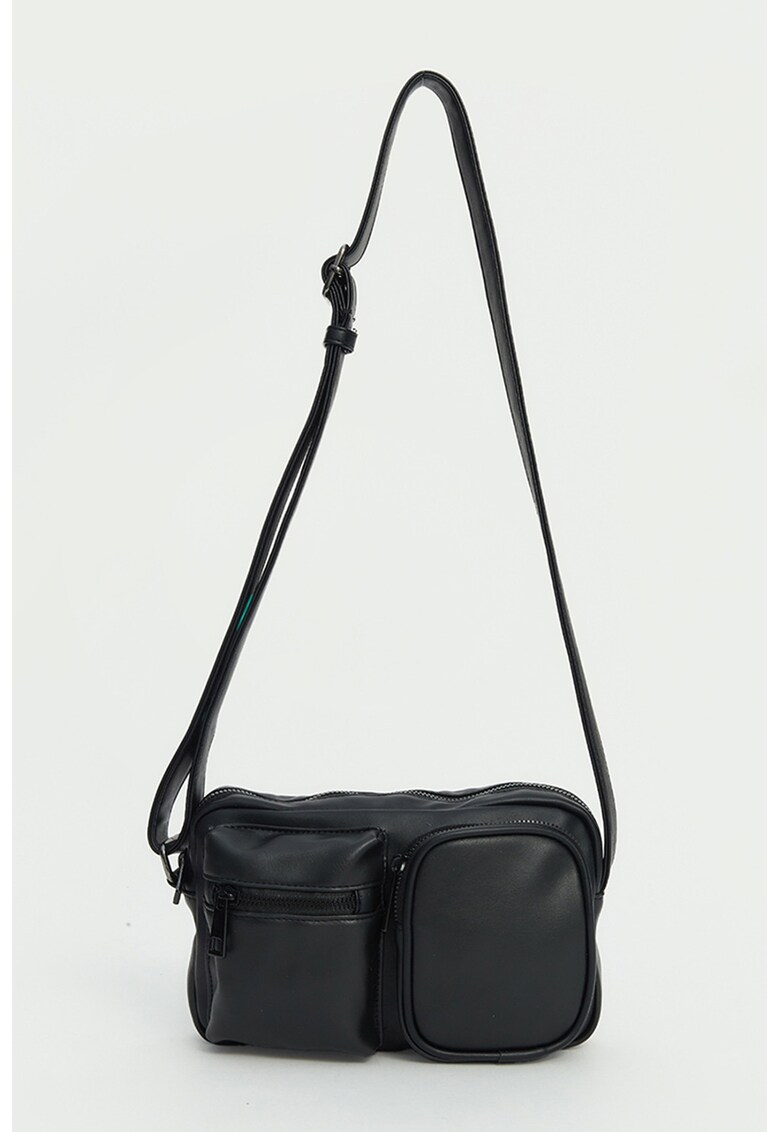 Geanta crossbody cu buzunare exterioare