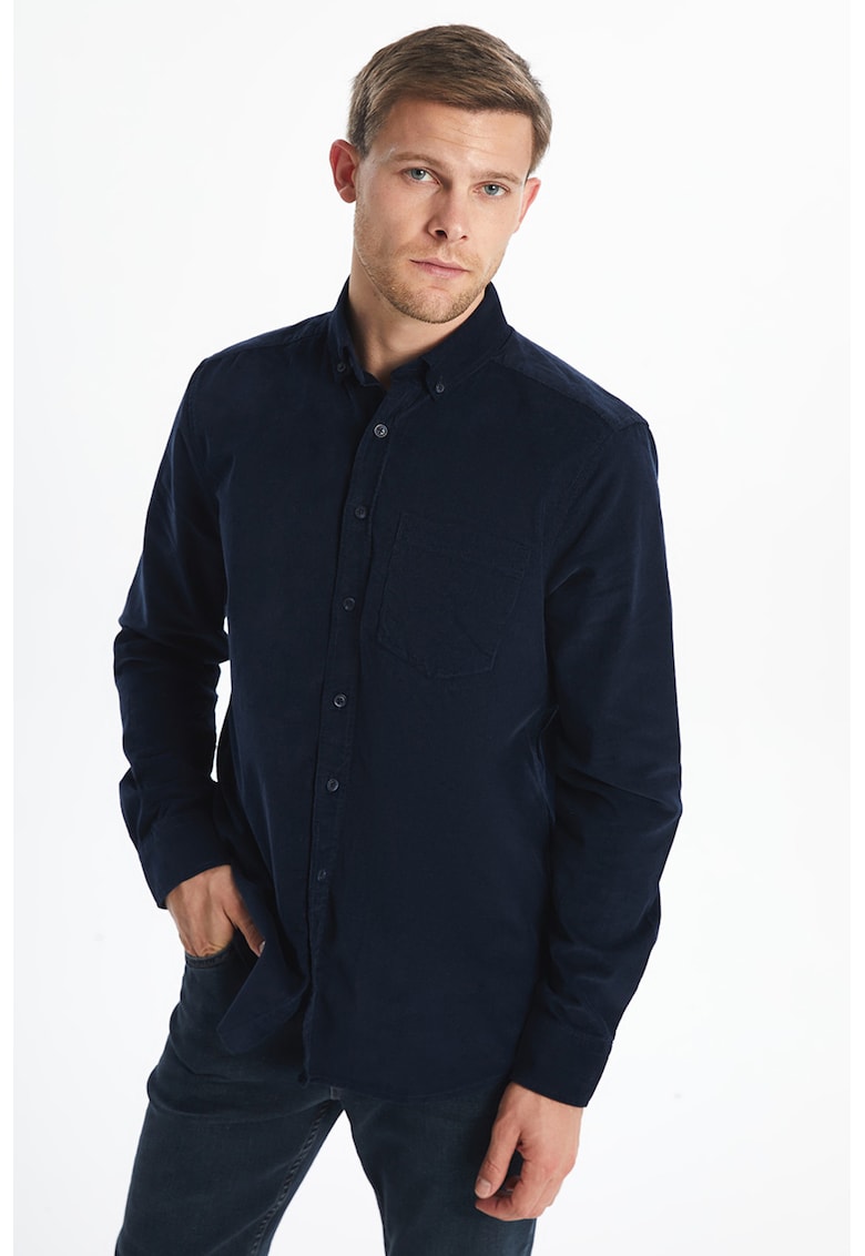 Camasa din reiat cu buzunar pe piept