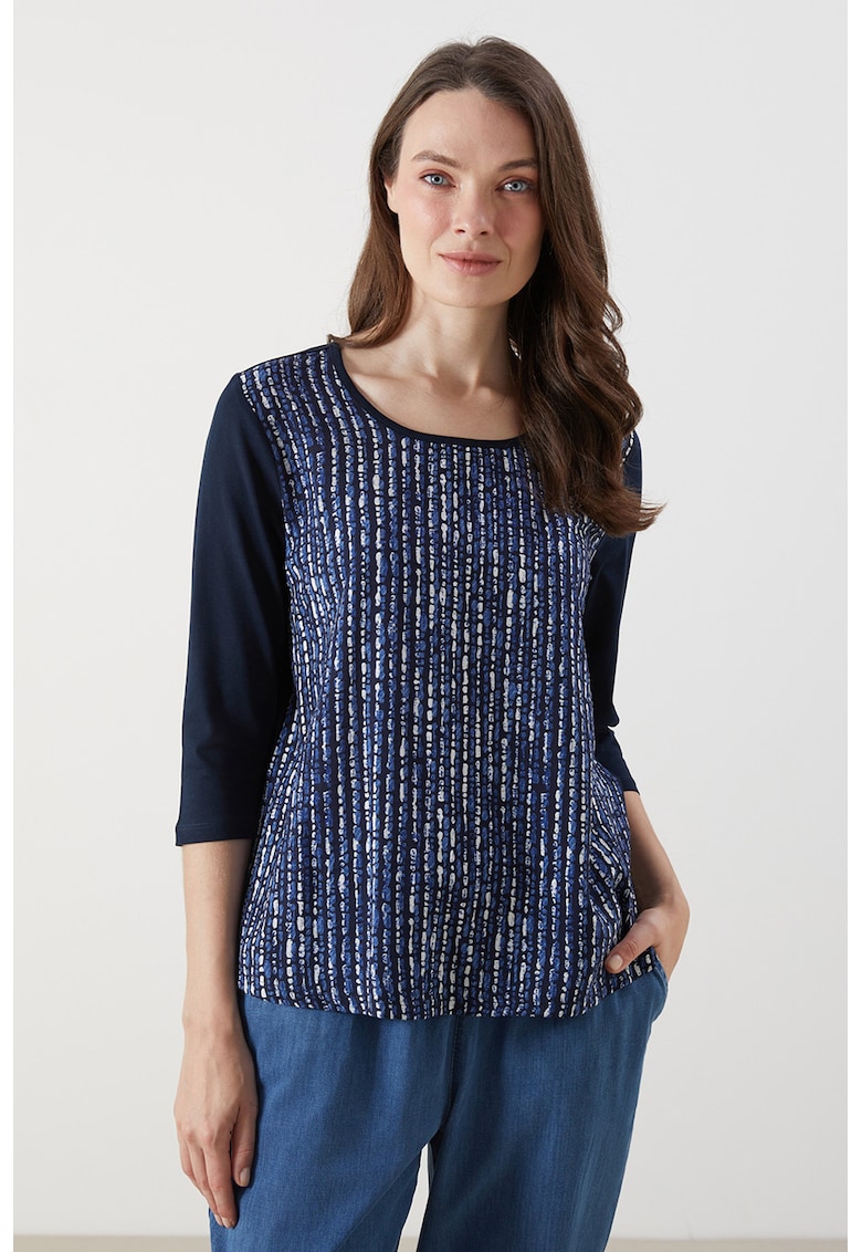 Bluza cu imprimeu si maneci trei sferturi