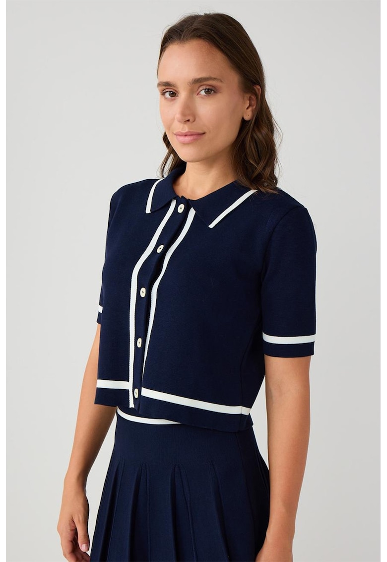 Cardigam cu nasturi si maneci scurte