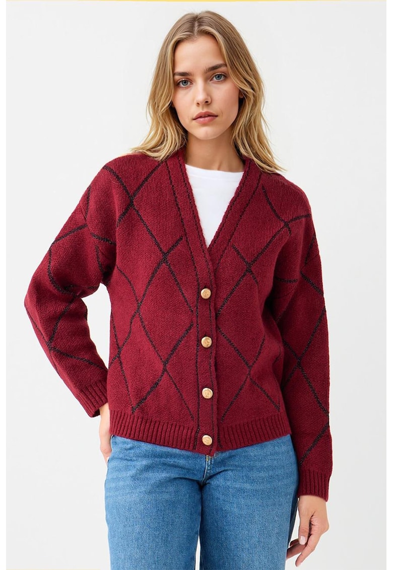 Cardigan tricotat cu nasturi