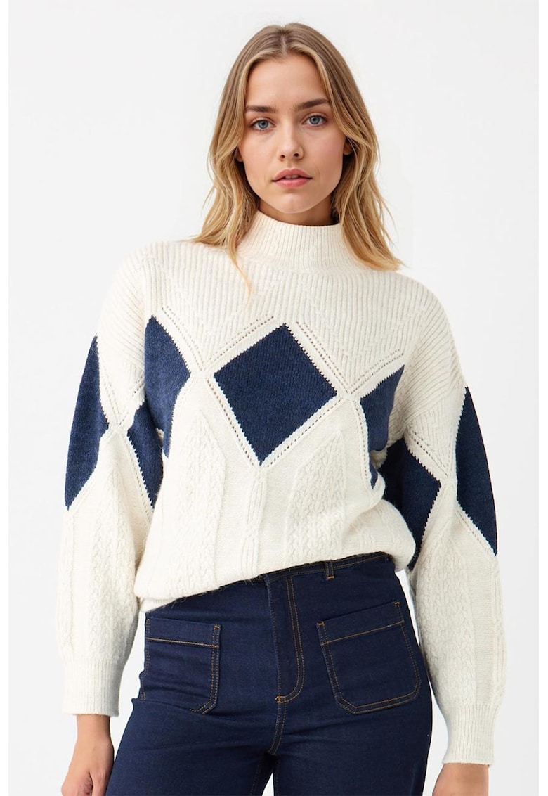 Pulover lejer cu guler mediu