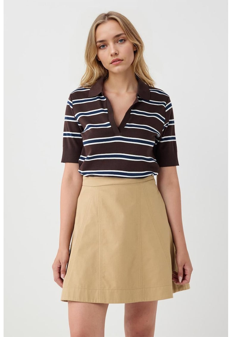Fusta mini cu croiala in A si buzunare laterale