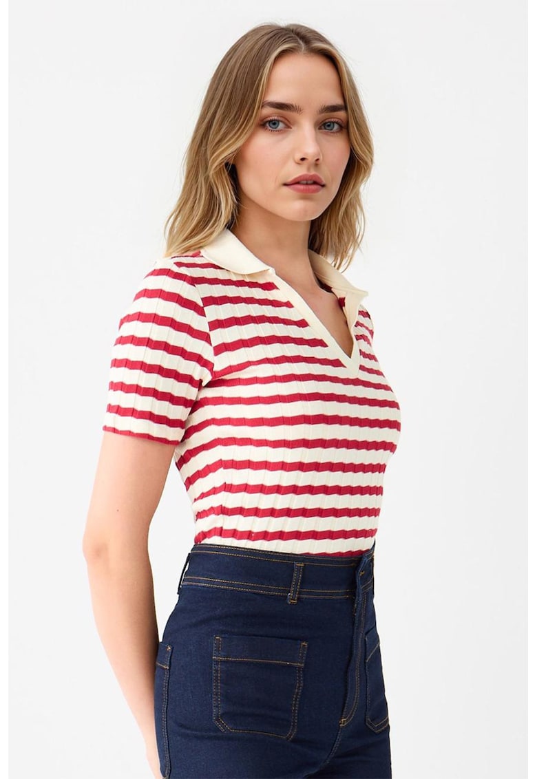 Bluza polo din tricot