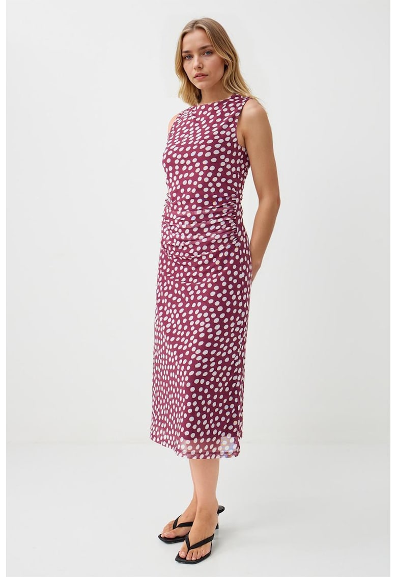 Rochie slim fit cu buline