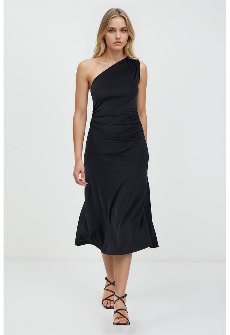 Rochie slim fit cu decolteu pe un umar