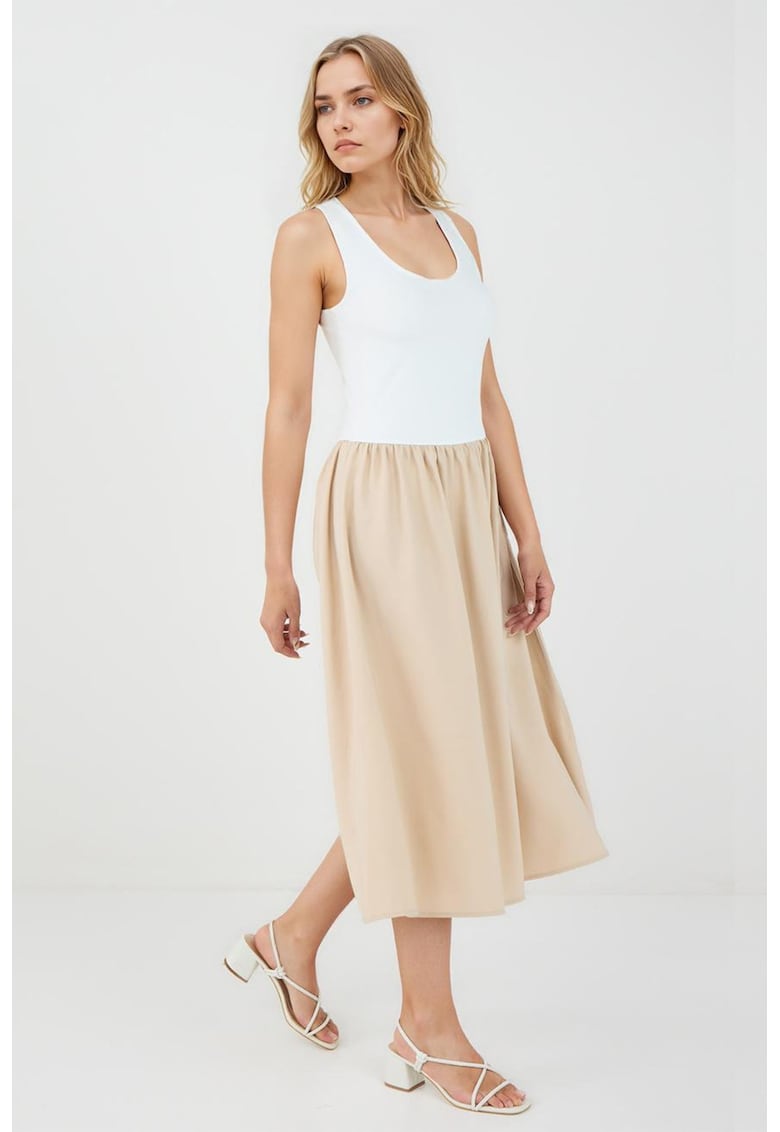 Rochie midi cu aspect 2-in-1