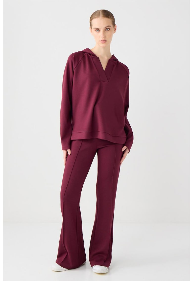 Pantaloni evazati din amestec de modal