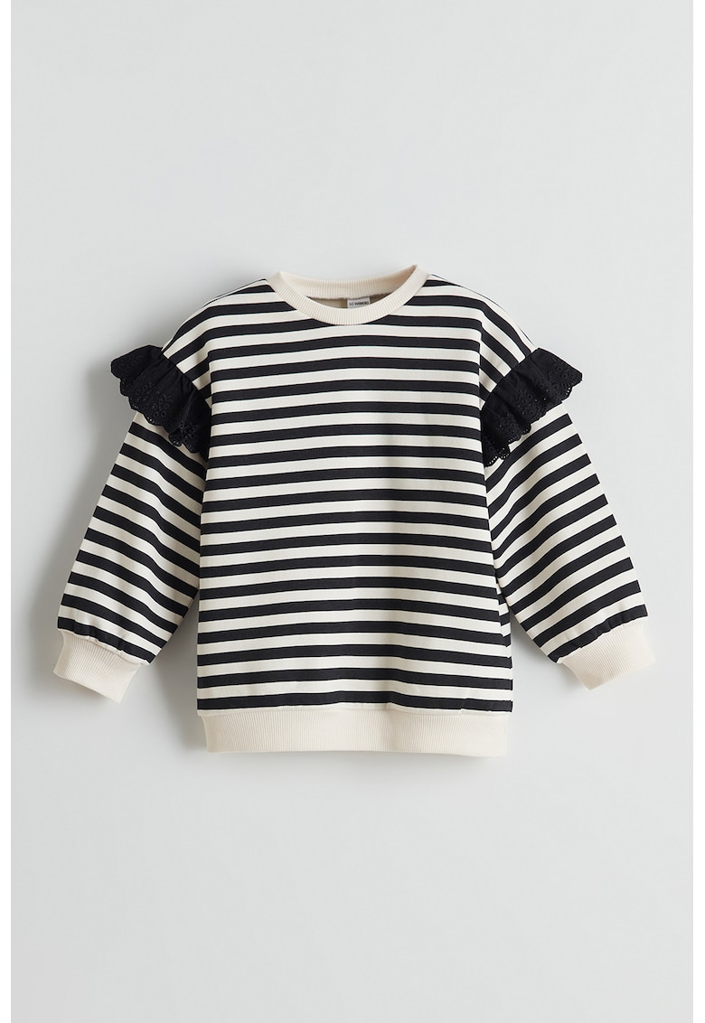 Bluza de trening cu dungi si volan