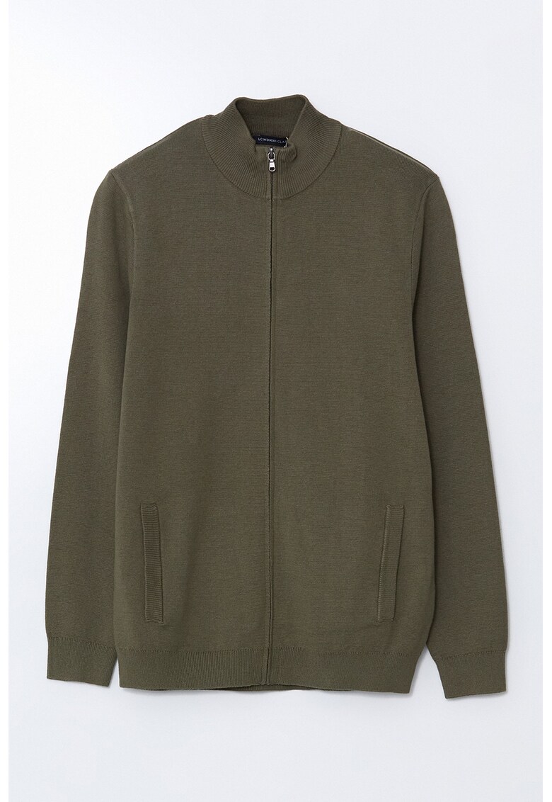 Cardigan cu maneci lungi si fermoar