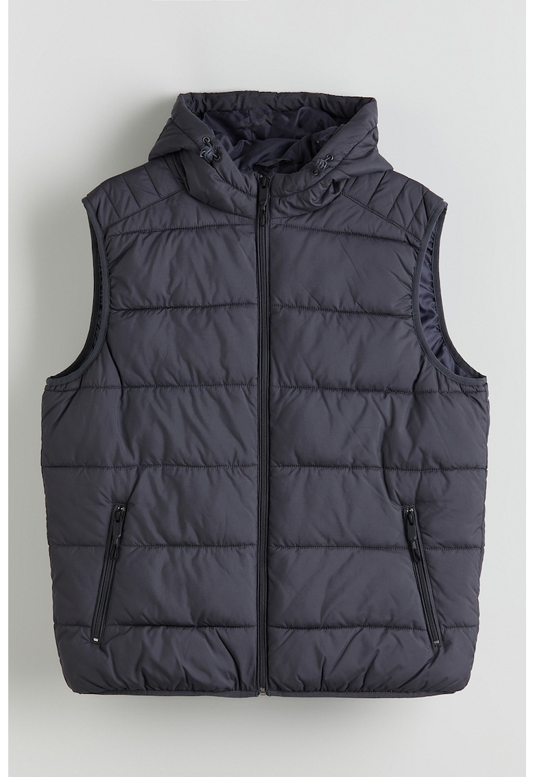 Vesta matlasata cu buzunare cu fermoar