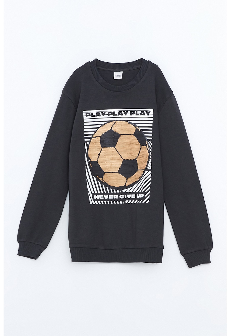 Bluza de trening din bumbac cu paiete reversibile