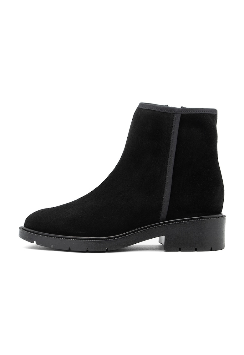 Botine de piele intoarsa Sasha - Negru